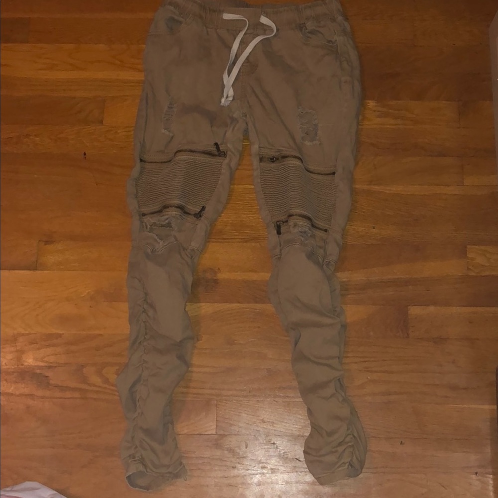 Tan joggers